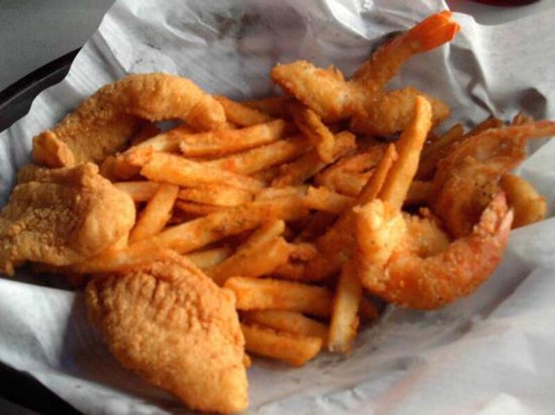 1/2 lb shrimp & fish